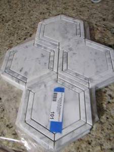 lot 101 image: marble tile qty 3 (sets of 4 PER TILE)