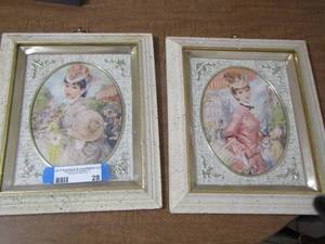 lot 28 image: ART qty 2 12x10  Victorian Lady