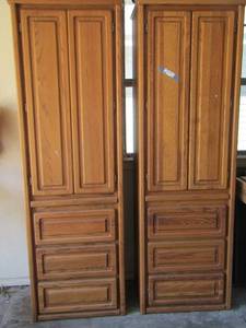 lot 24 image: CABINETS- 3 drawer 2 door,  - 76x24x17 very nice  Qty 2  X $$
