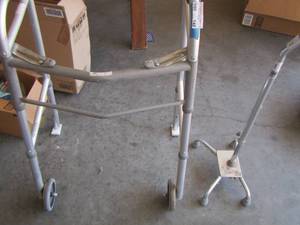 lot 148 image: guardian walker with 2 wheels - walking cane