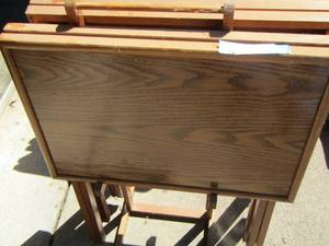 lot 151 image: 4 wooden trays on stand