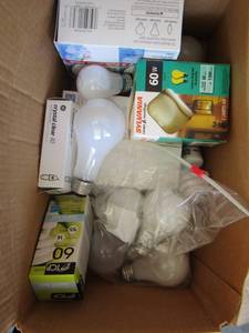 lot 161 image: box of various light bulbs