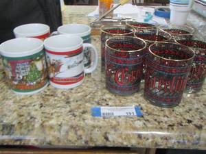 lot 191 image: 4 1994 collection coffee cups - 7 season greetings cups