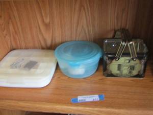 lot 211 image: thread - beads - sewing bucket - needles