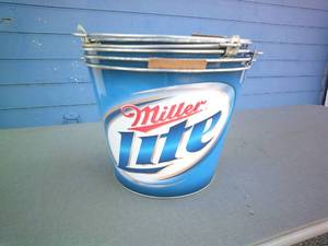 lot 45 image: Lot-5-Unused Miller Lite Ice Buckets, About 7-H x 9-12 Across top