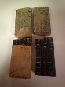 lot 73 image: Lot-4-H&K 91G3 (7.62x51  .308) 20-Round Magazines, 2 Still In Original Cosmoline Wrap.
