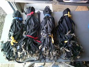 lot 105 image: Lot Of 20-Long Black Neck Lanyards With Clip, About 200-Pcs.