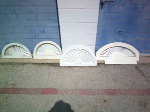 lot 110 image: Salesman Samples,  Arched And Eyebrow Window Shutters