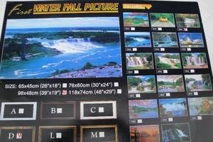 lot 141 image: FIRST-Sound And Motion Waterfall Framed Picture With Inline OnOff Switch And Volume Control On Side Of Frame, 39 x 19