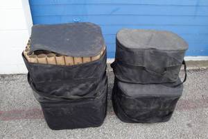 lot 142 image: 4-Band Hat Plume Caring Cases, No Plumes Are included