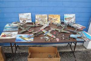 lot 157 image: Lot Of Model Mixed Airplanes And Parts, Various Conditions.
