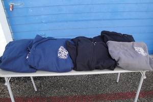 lot 169 image: 8-Medium Hooded Sweatshirts - NOTE Mixed Colors And Styles, Yours will Vary, Photos Are Examples Only, NOTE 8-X Money