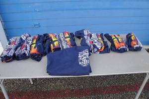 lot 179 image: 10- Large-Navy Tee Shirts- NOTE Mixed  Styles, Yours will Vary, Photos Are Examples Only, NOTE 10-X Money