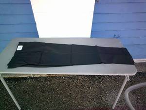 lot 152 image: Lot 20-Pairs Of NEW Black Tux Style Uniform Paints, Size-10, Cintas Brand, 100 % Polyester- Like New With Tags