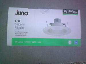 lot 162 image: 5-New-Juno 5-6 LED Smooth White Recessed Downlight, Note 5 X Money