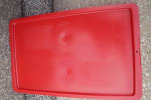 lot 206 image: Lot Of 24-Plastic Stackable Flat Trays By Lewis Systems, About 24 x 15