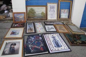 lot 217 image: Large Lot Of Mixed Artwork And Frames