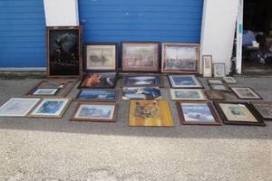 lot 218 image: Large Lot Of Mixed Artwork And Frames