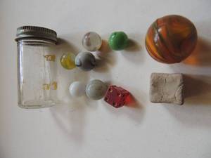 lot 716 image: MARBLES, DICE, SM. BALL