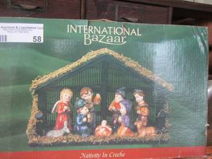 lot 58 image: International Bazaar nativity in crche