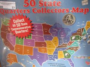 lot 77 image: 50 state collectors map