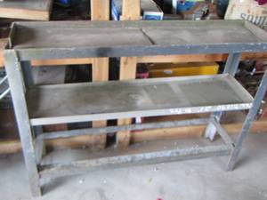 lot 144 image: 3 tier metal shelf