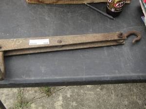 lot 160 image: cast iron horse harness primitive