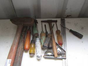 lot 217 image: hammers and screw drivers
