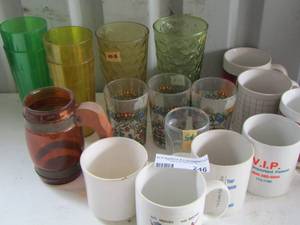 lot 246 image: coffee cups and drinking glasses