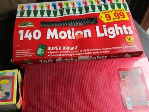 lot 254 image: 140 motion light qty 2 sets, foil shirt boxes