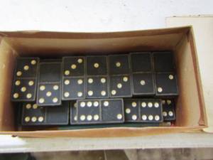 lot 282 image: wooden dominoes