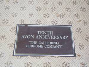 lot 284 image: tenth Avon anniversary plate, the California perfume company , Avon plate