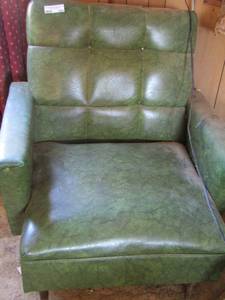 lot 484 image: vintage green arm chair