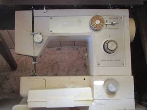 lot 491 image: 302621 Montgomery ward sewing machine and table