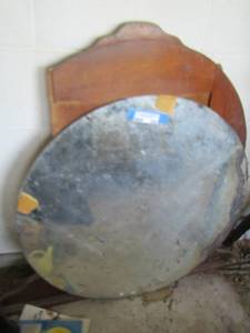 lot 550 image: vanity mirror - wooden vanity back needs repair