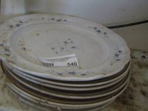 lot 540 image: various dinner plates