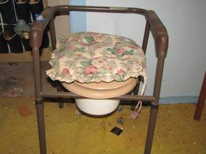 lot 337 image: bedside potty chair