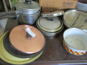 lot 344 image: various pots pans and lids