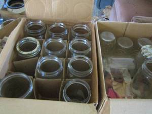 lot 346 image: large lot of mason jars 4-6-8 oz