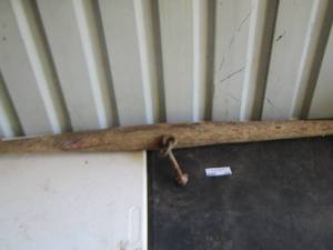 lot 308 image: vintage primitive horse  ax harness, single tree yoke
