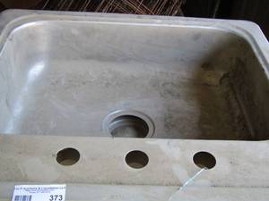 lot 373 image: qty 2 aluminum large sinks