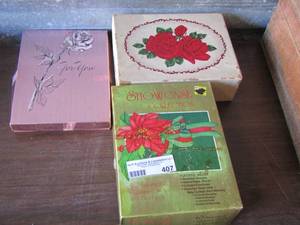 lot 407 image: showcase collection Christmas cards- note pads - rose letter box