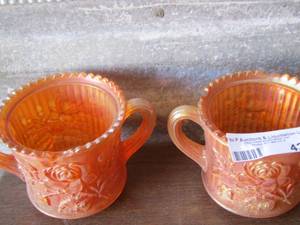 lot 424 image: double handled carnival cups qty 2