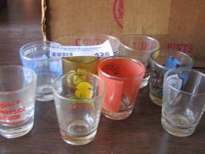 lot 426 image: 9 various state shot glasses