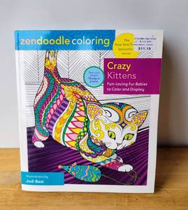 lot 26 image: ZEN DOODLE COLORING BOOK - CRAZY KITTENS