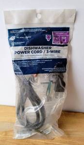 lot 59 image: GE APPLIANCES UNIVERSAL DISHWASHER POWER CORD NEW SEALED