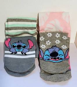 lot 102 image: LOT OF 4 VARIOUS LILO &amp STITCH ANKLE SOCKS