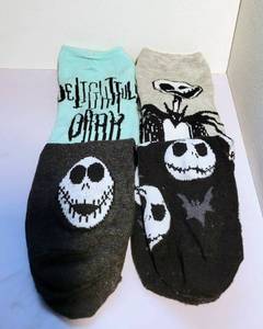 lot 153 image: LOT OF 4 VARIOUS NIGHTMARE BEFORE CHRISTMAS ANKLE SOCKS