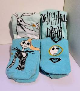 lot 110 image: LOT OF 4 VARIOUS NIGHTMARE BEFORE CHRISTMAS ANKLE SOCKS - FT. ZERO, JACK