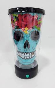 lot 225 image: LIGHT UP SUGAR SKULL TUMBLER - LIGHT WORKS